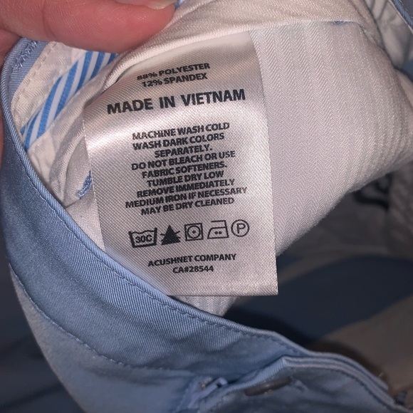 Foot Joy Men's Light Sky Blue Golfing Wicking Flat Front Athletic Shorts 38 - Picture 3 of 9